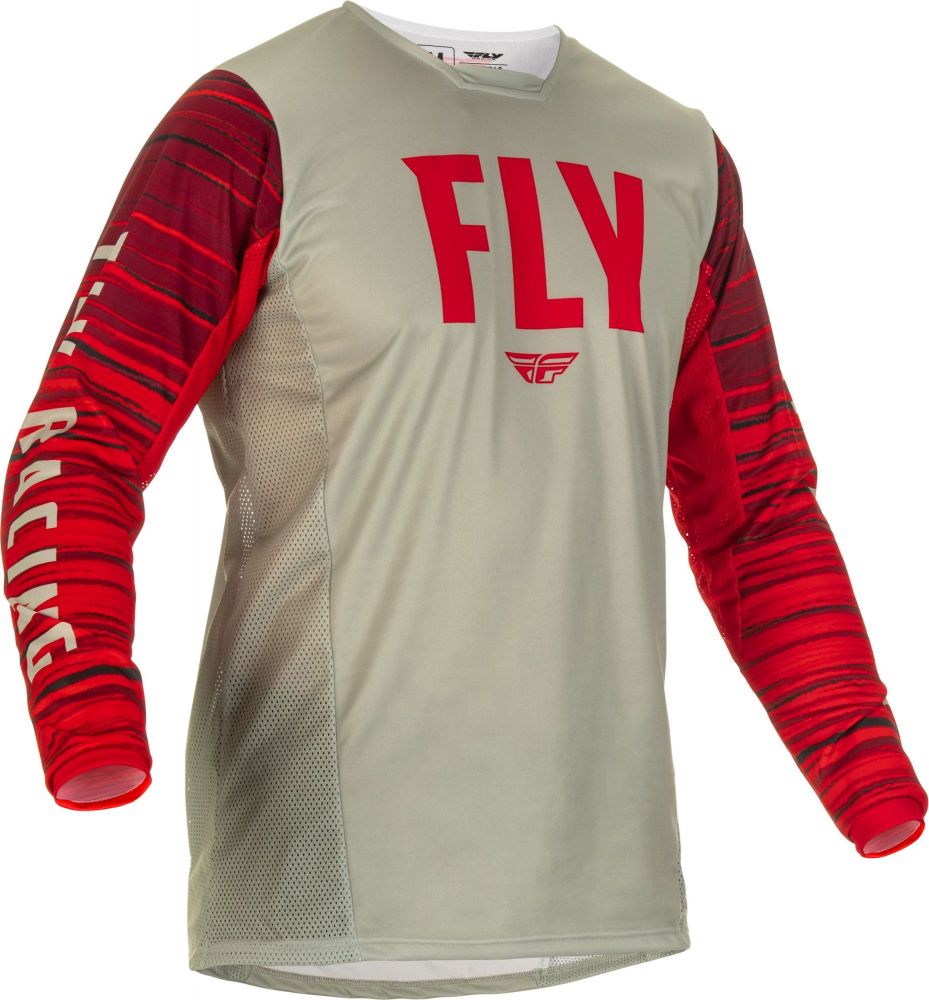 MAILLOT FLY KINETIC WAVE GRIS/ROUGE L