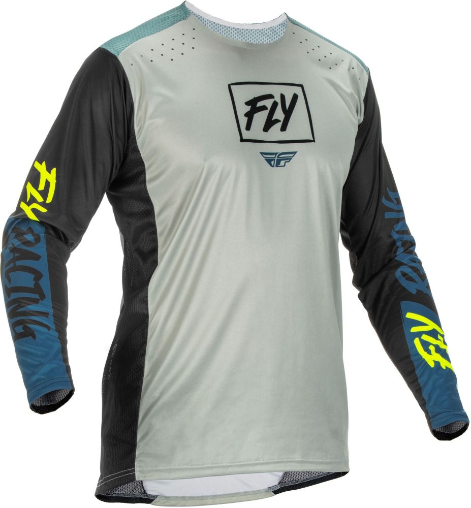 MAILLOT FLY LITE GRIS/TEAL/JAUNE FLUO 2XL