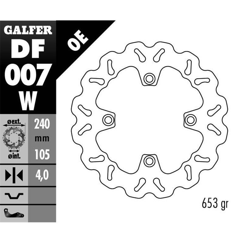 DISC GALFER FIXE WAVE 240X4MM SH 125 F&R