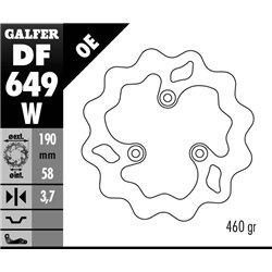 DISQUE GALFER FIXE WAVE 190X3,8MM MALAGUTTI/PEUGEOT