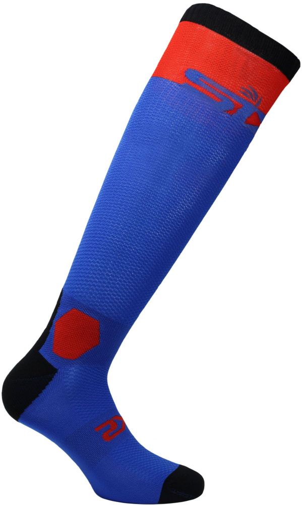 CHAUSSETTES SIXS LONG RACING, TURQUOISE/RED, I 36-39