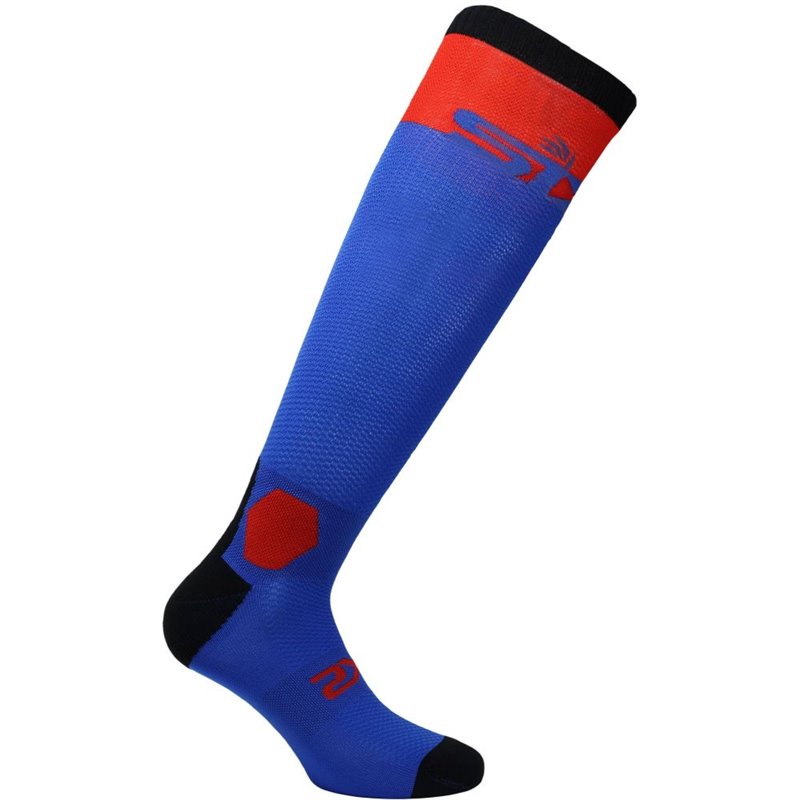 CHAUSSETTES SIXS LONG RACING, TURQUOISE/RED, III 44-47