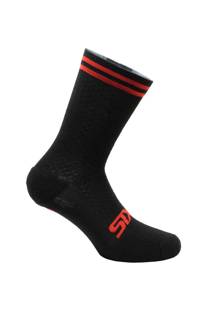CHAUSSETTES SIXS MERINOS, RED STRIPES, I 36-39