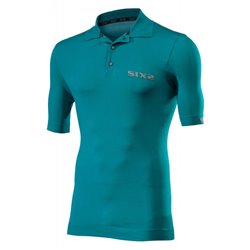 POLO MANCHES COURTES SIXS POLO, TEAL, L