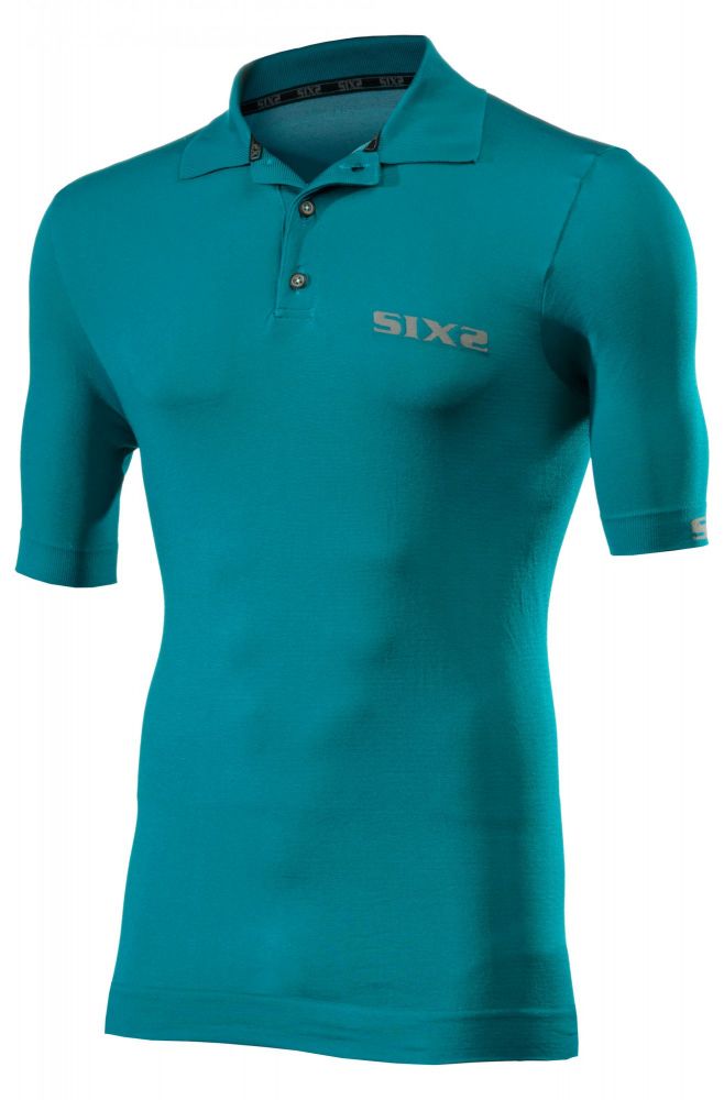POLO MANCHES COURTES SIXS POLO, TEAL, L