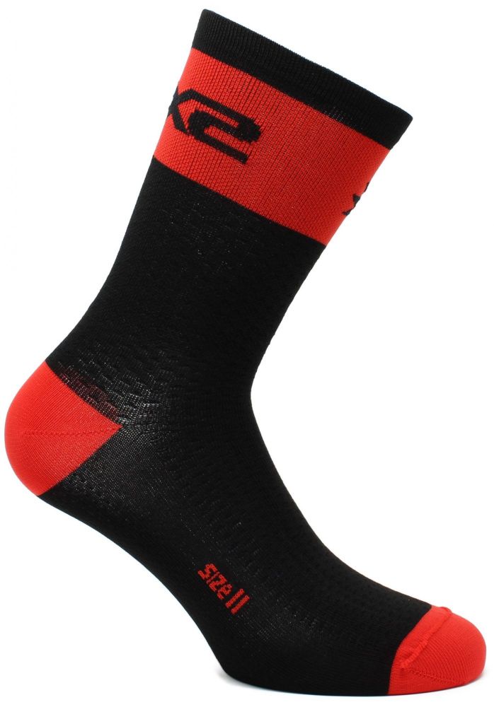 CHAUSSETTES SIXS SHORT LOGO, RED, I 36-39