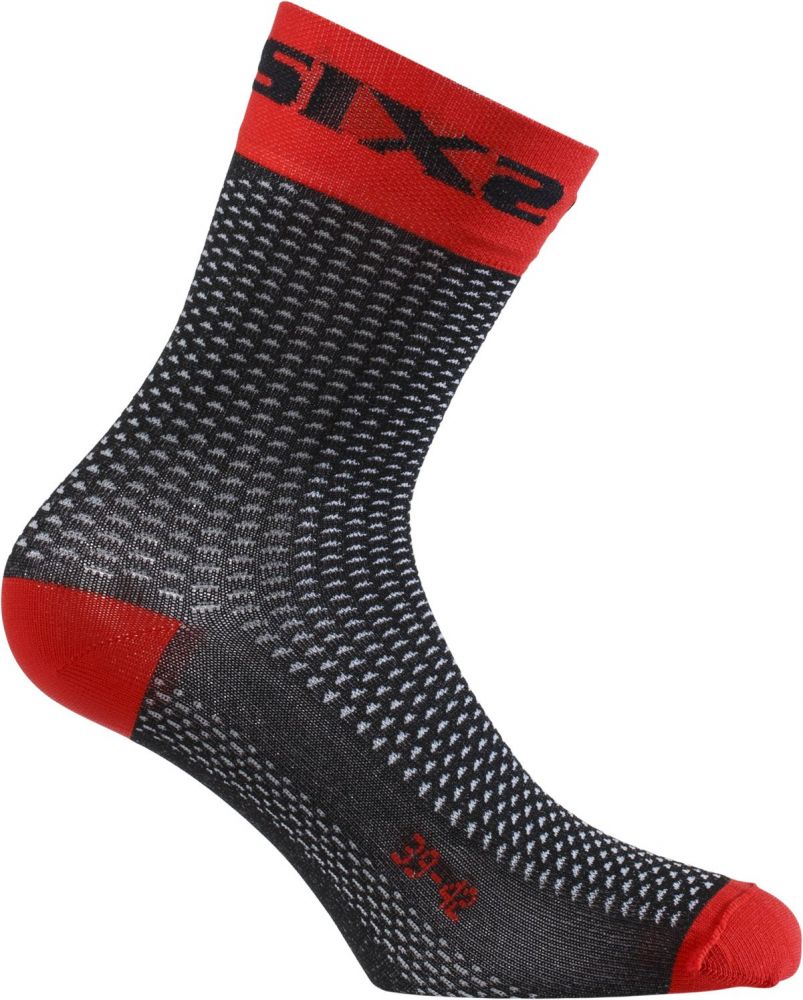 CHAUSSETTES SIXS SHORT S, RED, 35-38 - HP