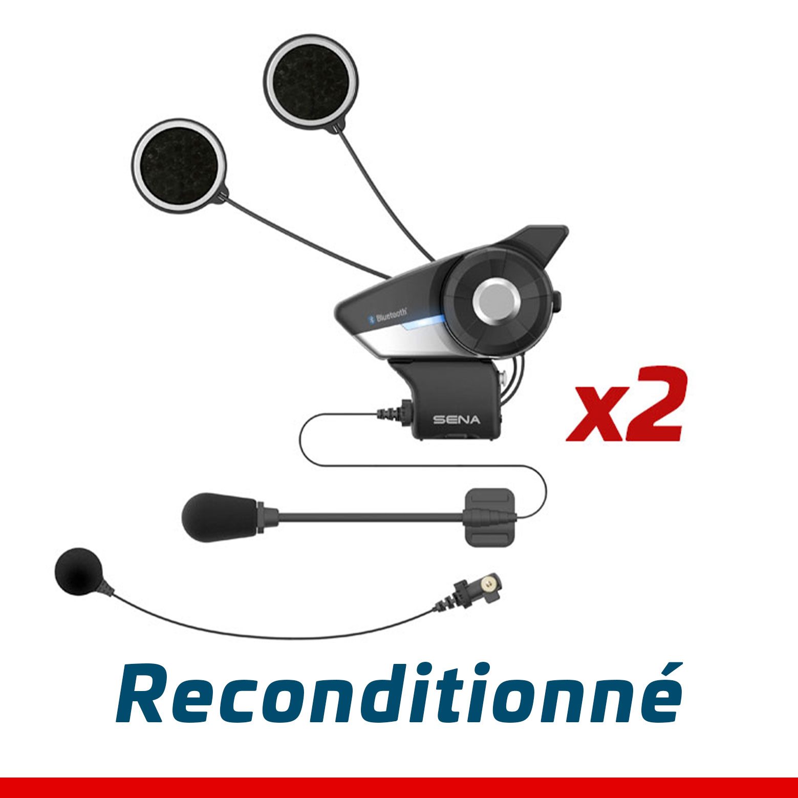 RECONDITIONNE_Syst. de com. SENA 20S x 2(DUO) pour moto