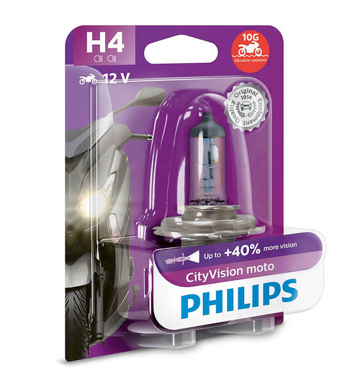 Lampe Philips - H4 - City Moto Vision