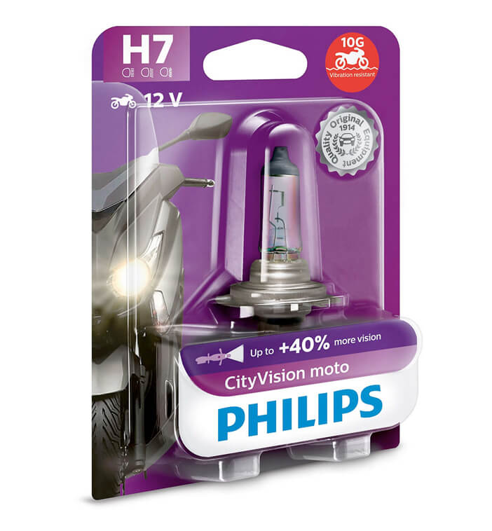 Lampe Philips - H7 - City Moto Vision