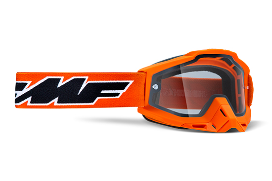 FMF POWERBOMB Enduro Masque Rocket Orange - écran tranparent