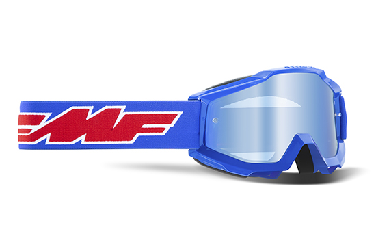 FMF POWERBOMB Masque Enfant Rocket Blue - écran Bleu miroir