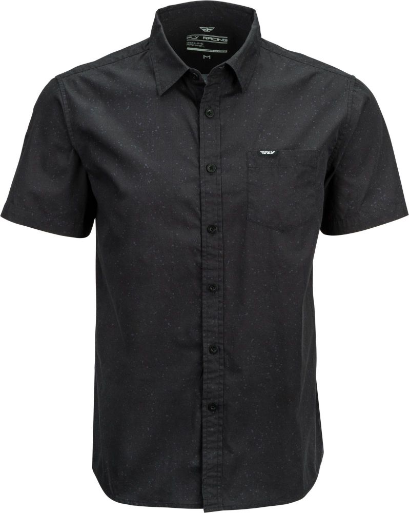 CHEMISE FLY BUTTON UP NOIR S